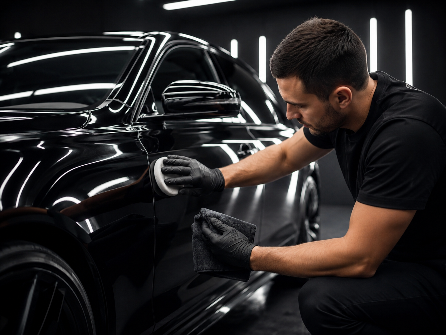 Waxing service creating a polished finish